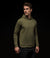 THE BASE Olive Hooded Pullover