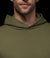 THE SPLIT Olive Hooded Pullover