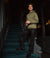 THE BASE Olive Hooded Pullover